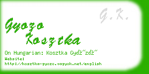 gyozo kosztka business card